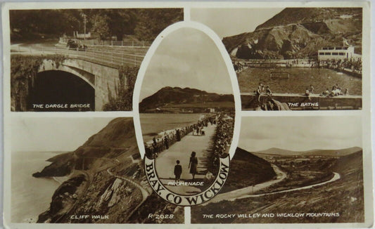 Old Postcard of Bray. Co Wicklow 1953 - Ref : 1016