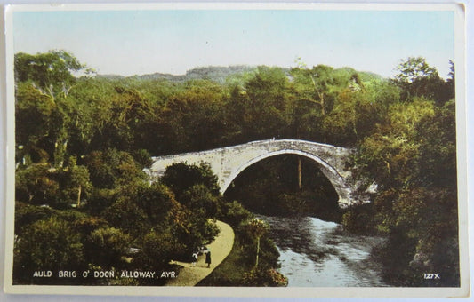 Old Postcard of Auld Brig O' Doon, Alloway, Ayr  - Ref : 1029