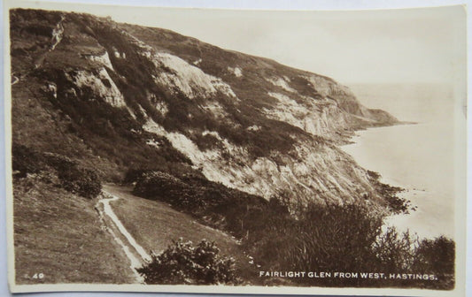 Old Postcard of Fairlight Glen From West, Hastings 1949
