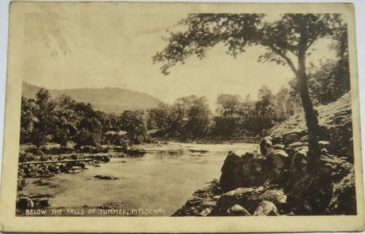 Old Postcard Below The Falls of Tummel, Pitlochry