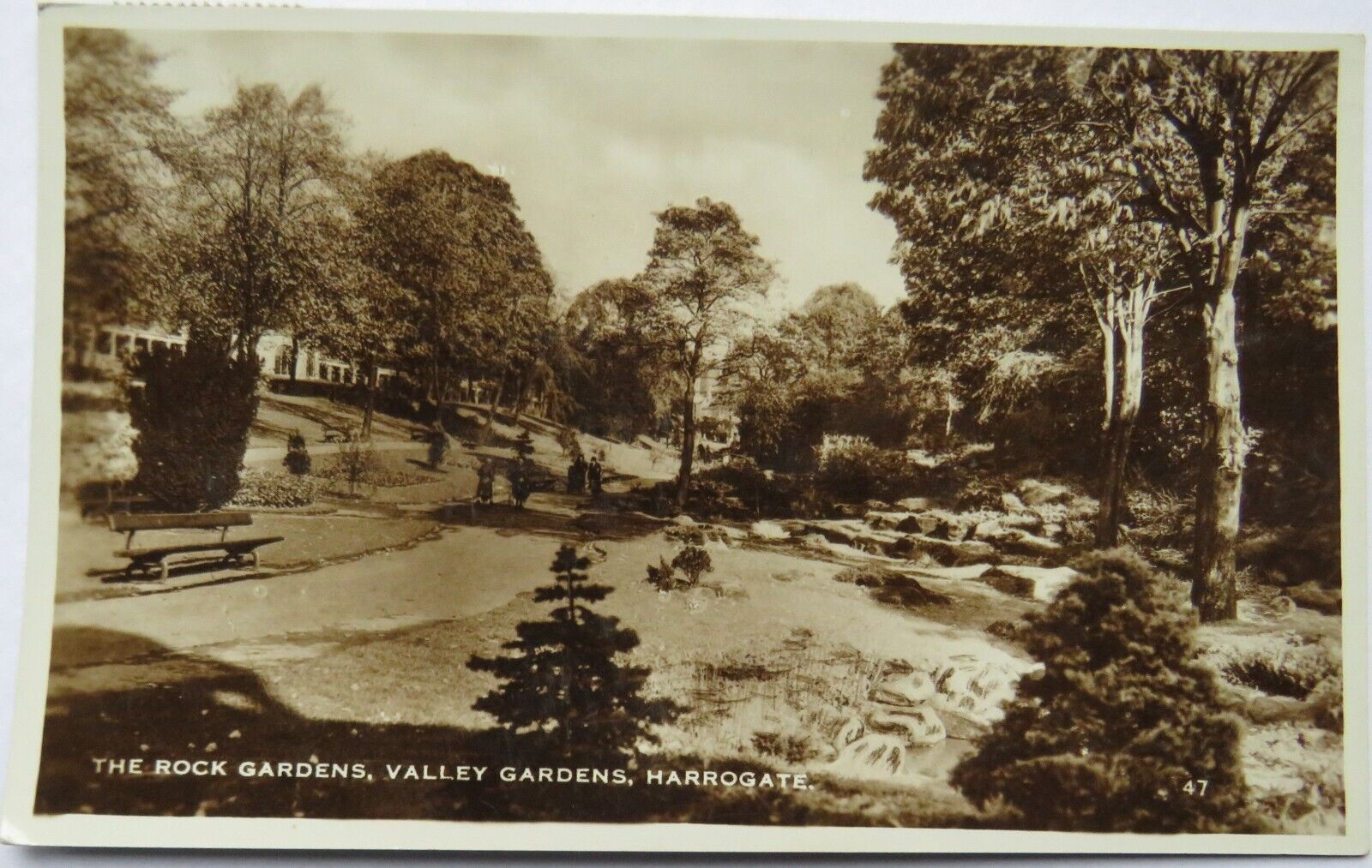 Old Postcard of The Rock Gardens, Valley Gardens, Harrogate, 1939