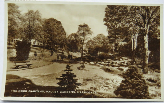 Old Postcard of The Rock Gardens, Valley Gardens, Harrogate, 1939