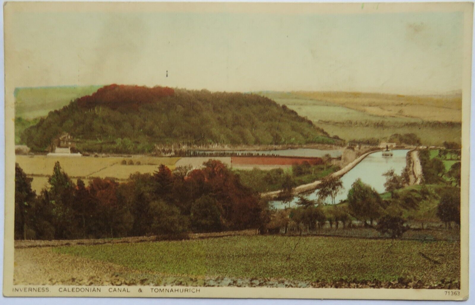 Old Postcard of Inverness, Caledonian Canal & Tomnahurich, 1936