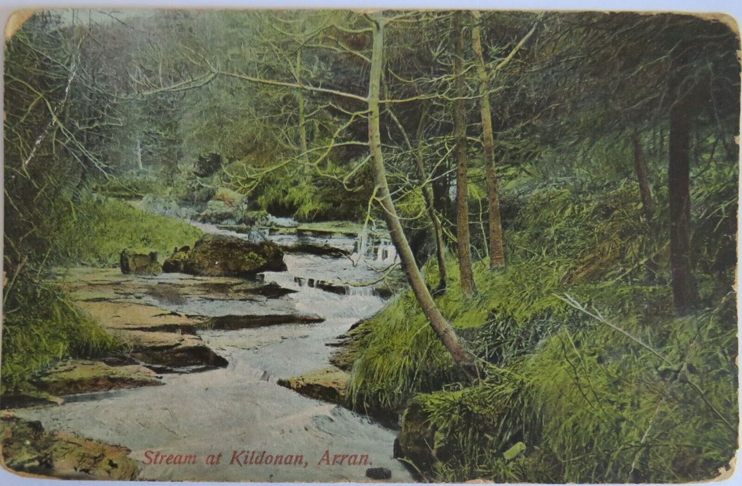 Old Postcard of The Stream of Kildonan, Arran 1907 -  Ref : 1023
