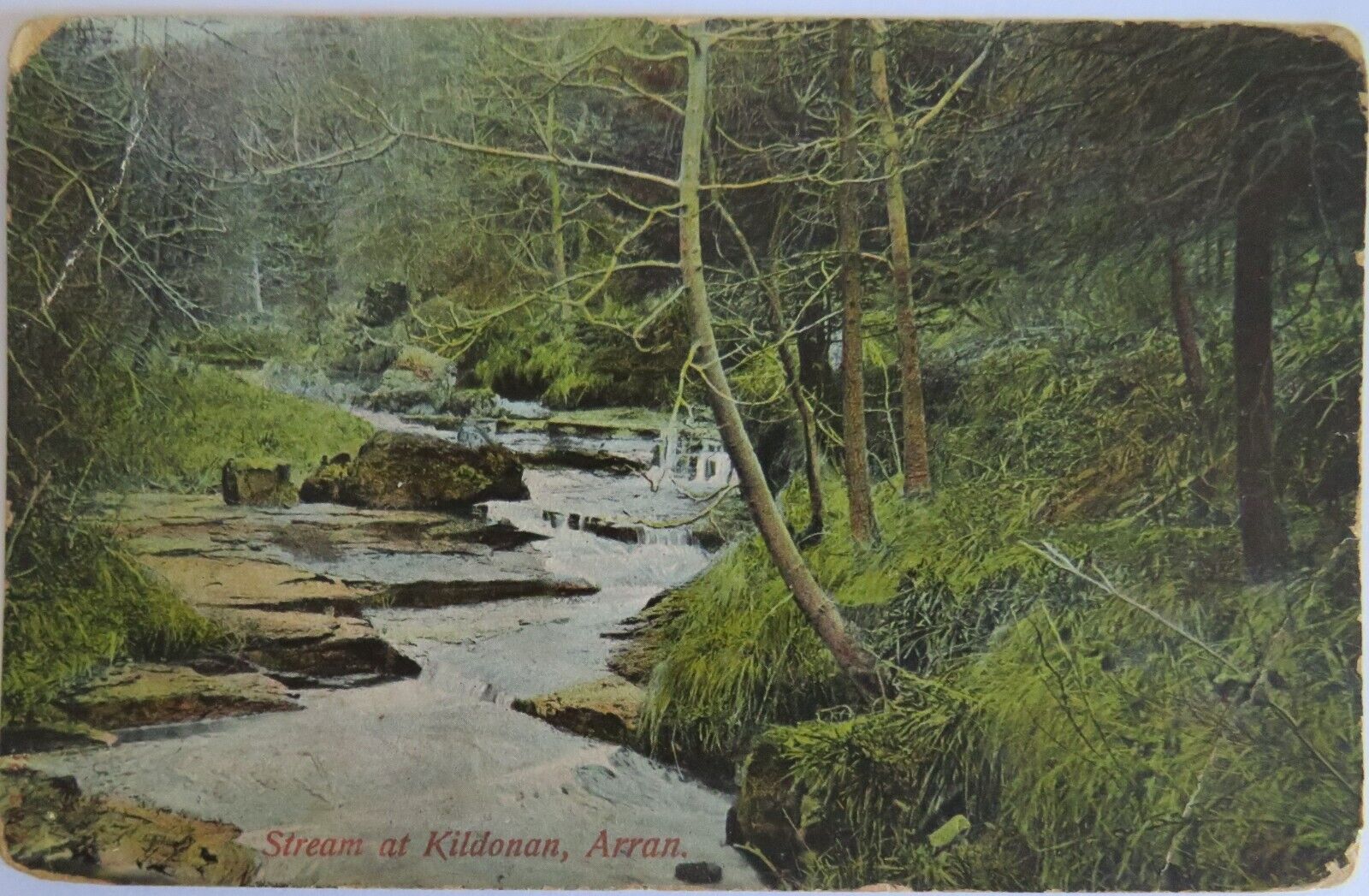 Old Postcard of The Stream of Kildonan, Arran 1907 -  Ref : 1023