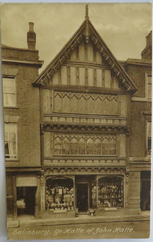 Old Postcard of Salisbury Ye Halle of John Halle - Ref : 1042