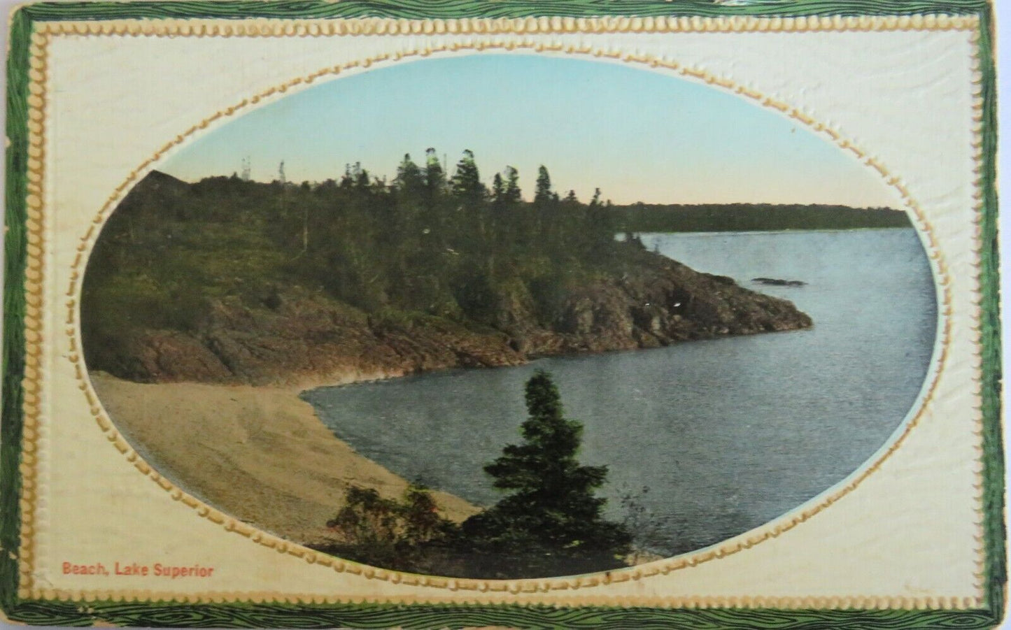 Old Postcard of Beach, Lake Superior - Ref : 1027