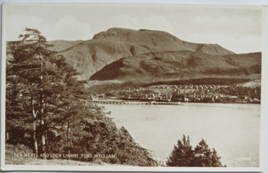 Old Postcard of Ben Nevis and Loch Linnhe, Fort William - Ref : 1010