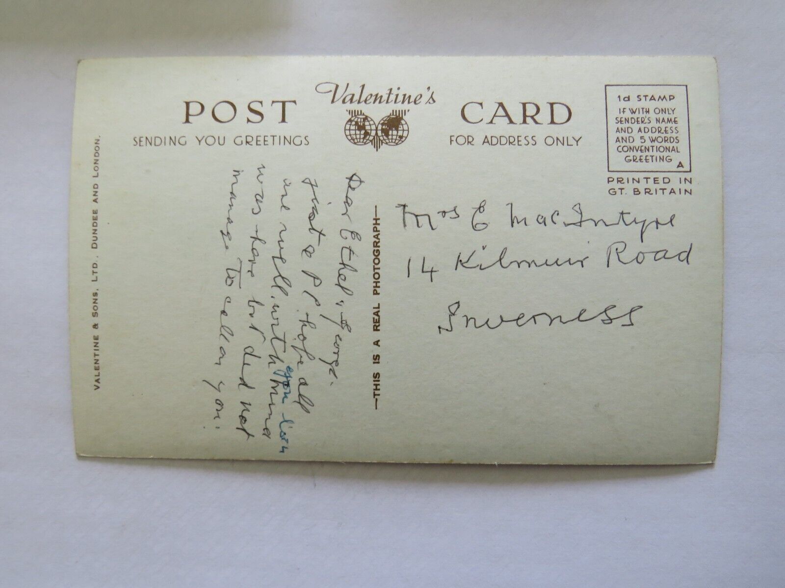 Old Postcard of Bridge of Weir - Ref : 1002