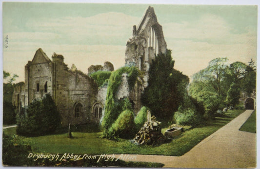 Old Postcard of Dryburgh Abbey from High Altar
