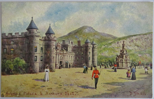 Old Postcard of Holyrood Palace & Arthurs Seat - Ref : 1017.