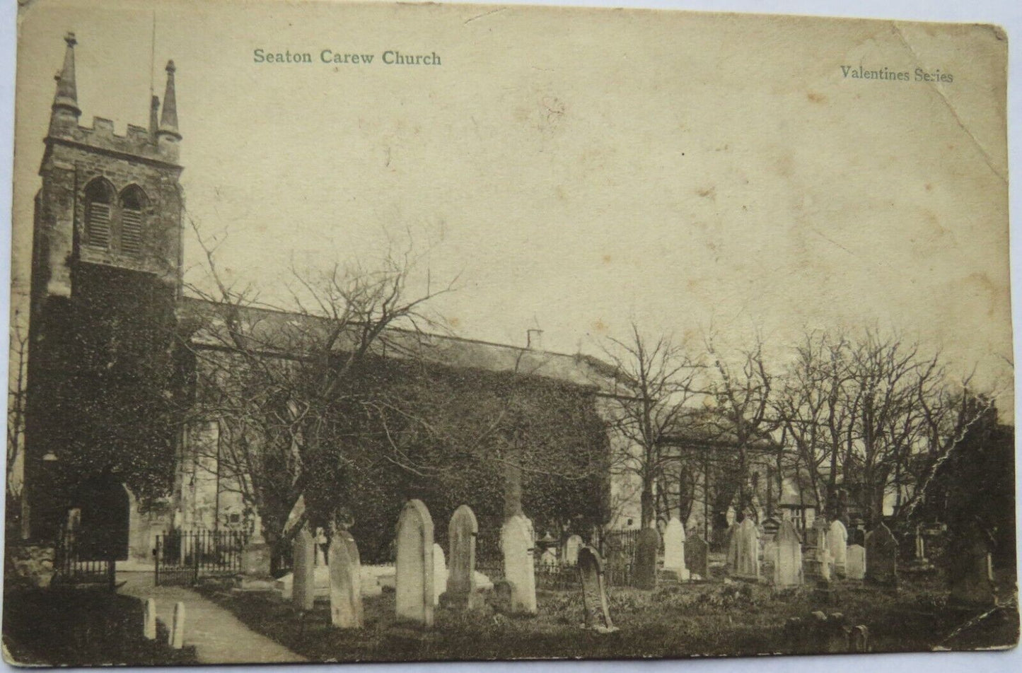Vintage Postcard Seaton Carew Church