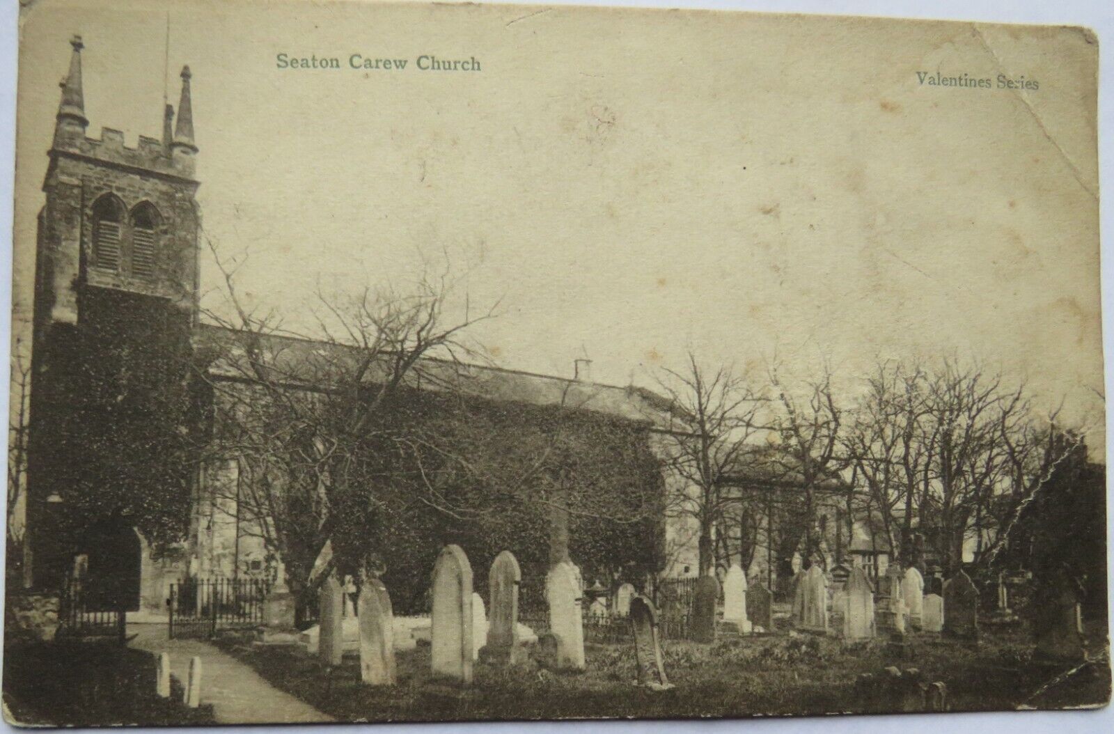 Vintage Postcard Seaton Carew Church