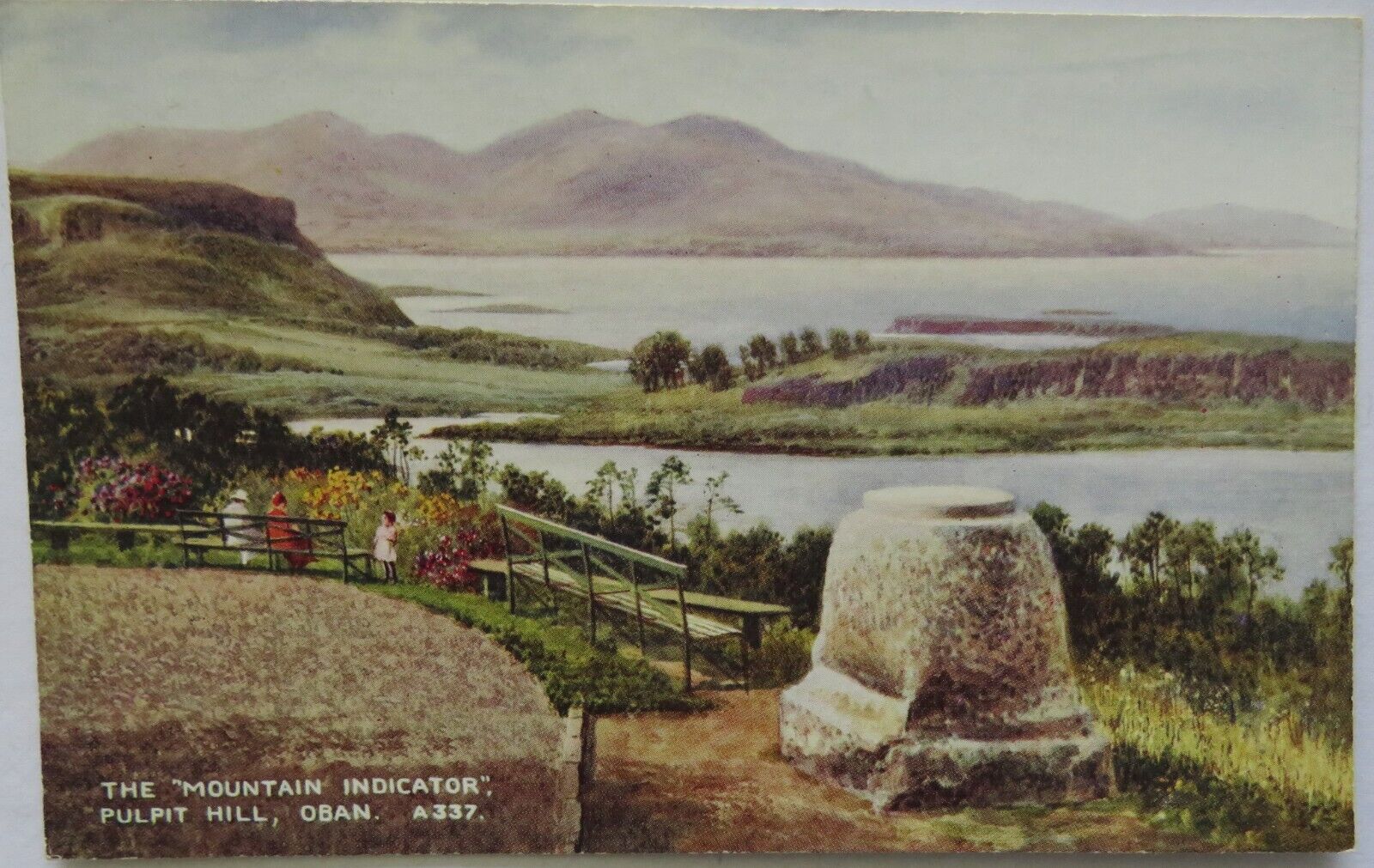 Old Postcard of The Mountain Indicator Pulpit Hill, Oban  - Ref : 1002