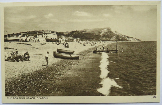 Old Postcard of  The Boating Beach, Seaton