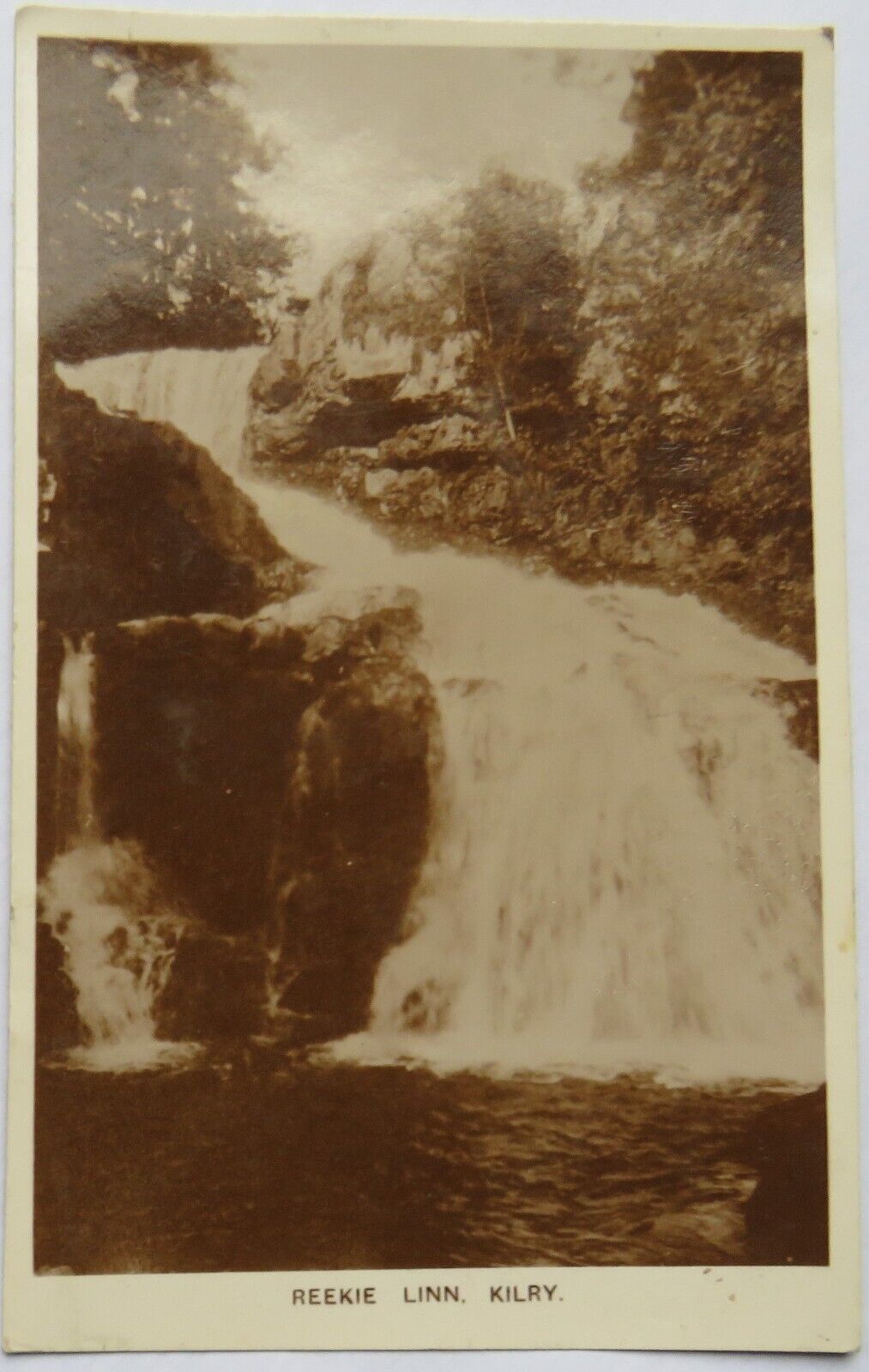 Old Postcard of Reekie Linn, Kilry