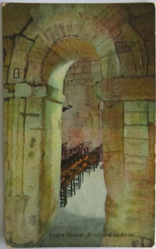 Old Postcard of Saxon Chapel Bradford-On-Avon - Ref : 1042
