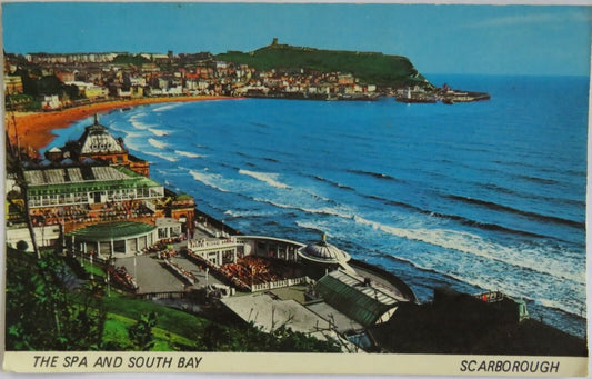 Old Vintage Postcard of The Spa and South Bay 1974 - Ref : 1039