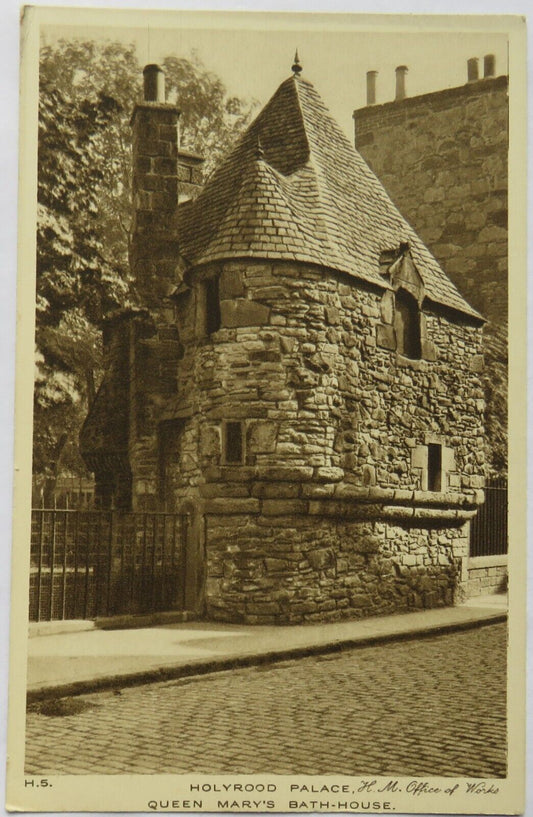 Old Postcard of Holyrood Palace, Queen Mary's Bath-house