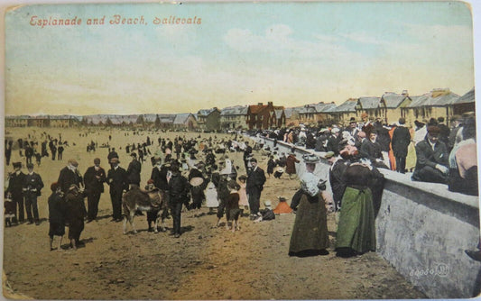 Old Postcard of Esplanade and Beach, Salcoats - Ref : 1030