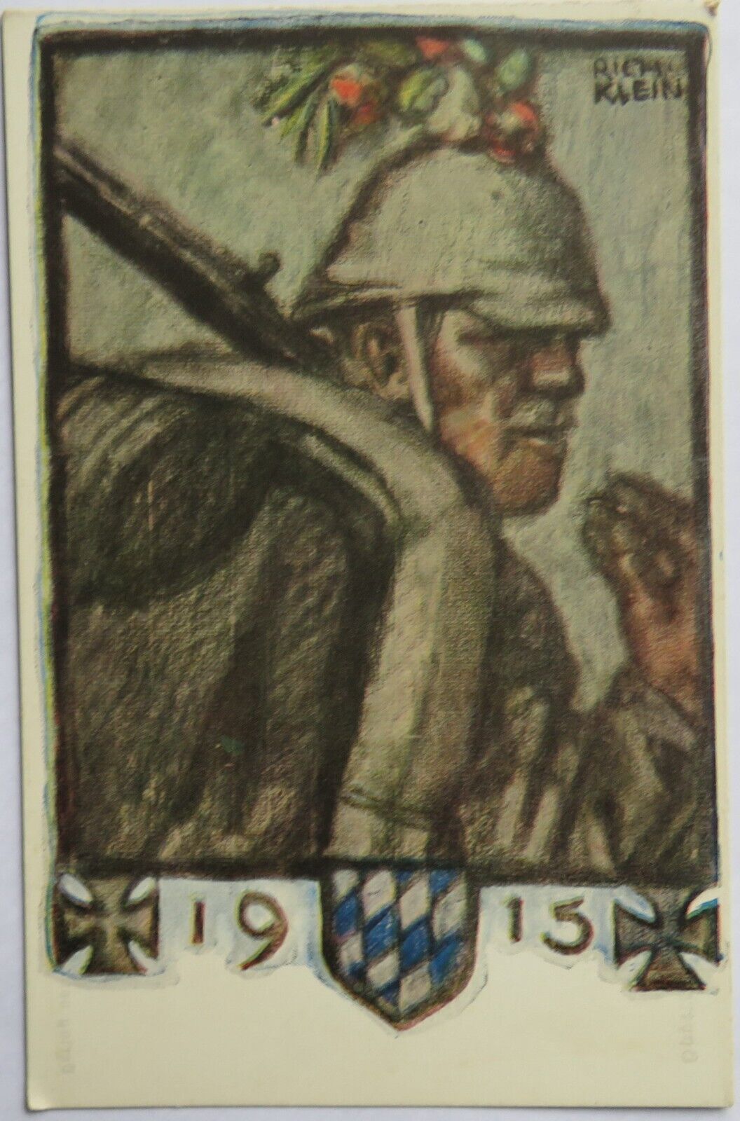Old Postcard of 1915 bayerische kriegsinvaliden für jorge