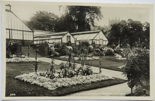 Old Postcard of Flower Gardens, Dunfermline Glen