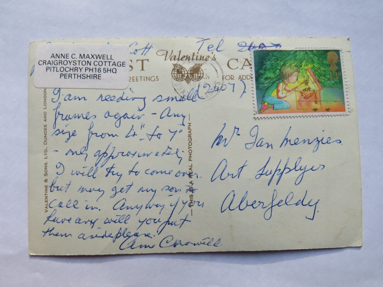 Old Multiview Postcard of Best of Luck from Dumbarton, 1988