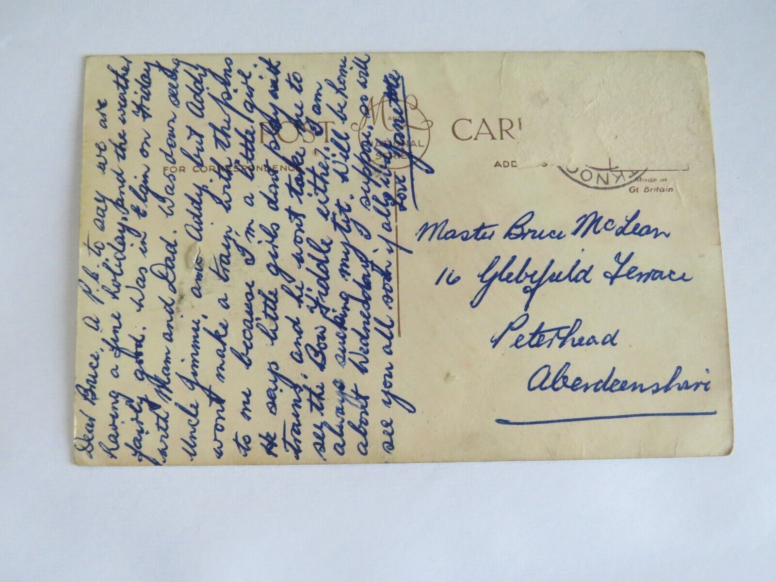 Old Postcard of Greetings From Portknockie   - Ref : 1021
