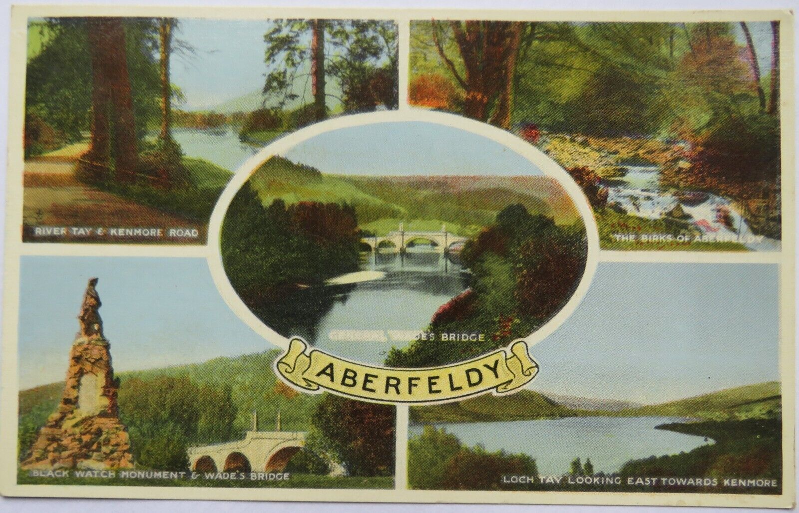Old Multiview Postcard of Aberfeldy 1950's
