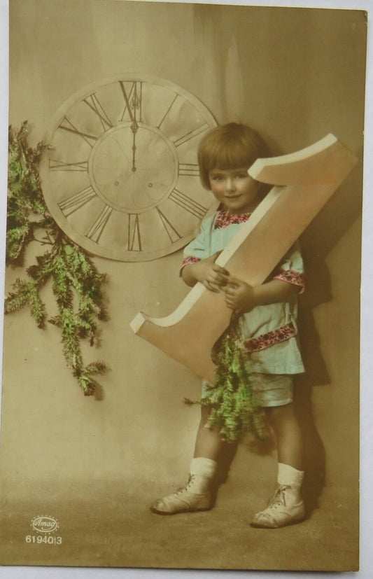 Old Postcard New Year 1st January
