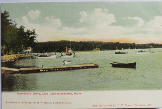 Postcard of Hammond's Grove, Lake Cobbosseecontee, Maine -  Ref : 1013