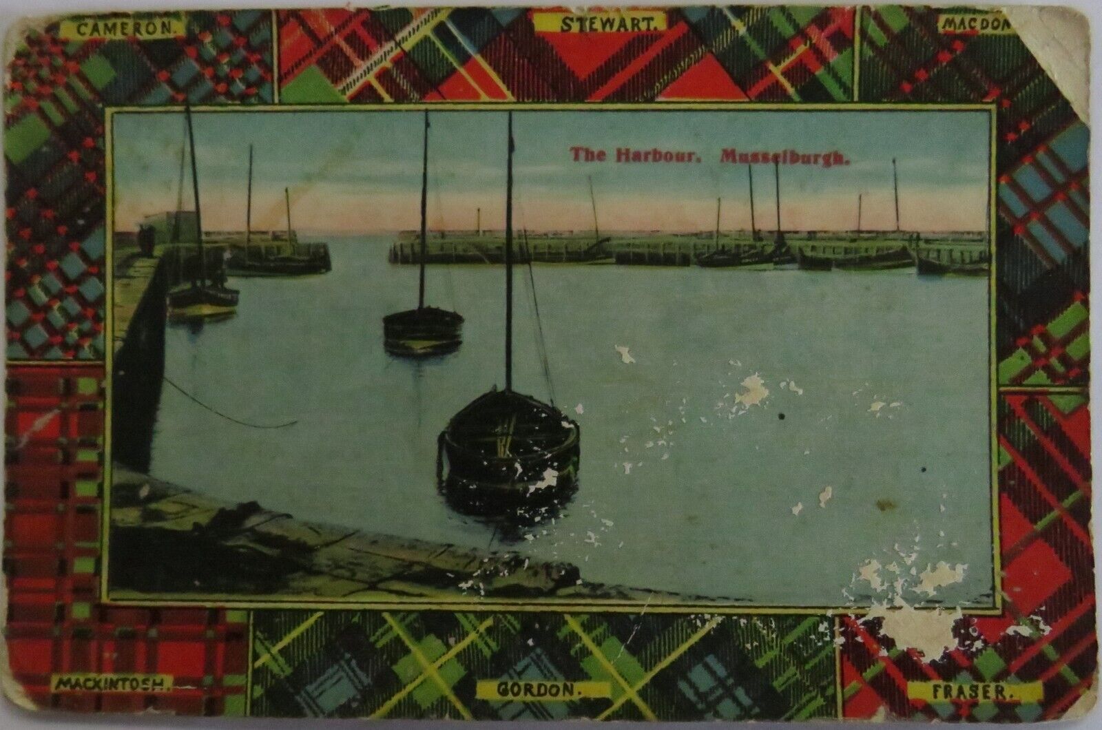 Old Antique Postcard Of The Harbour Musselburgh  - Ref : 1040