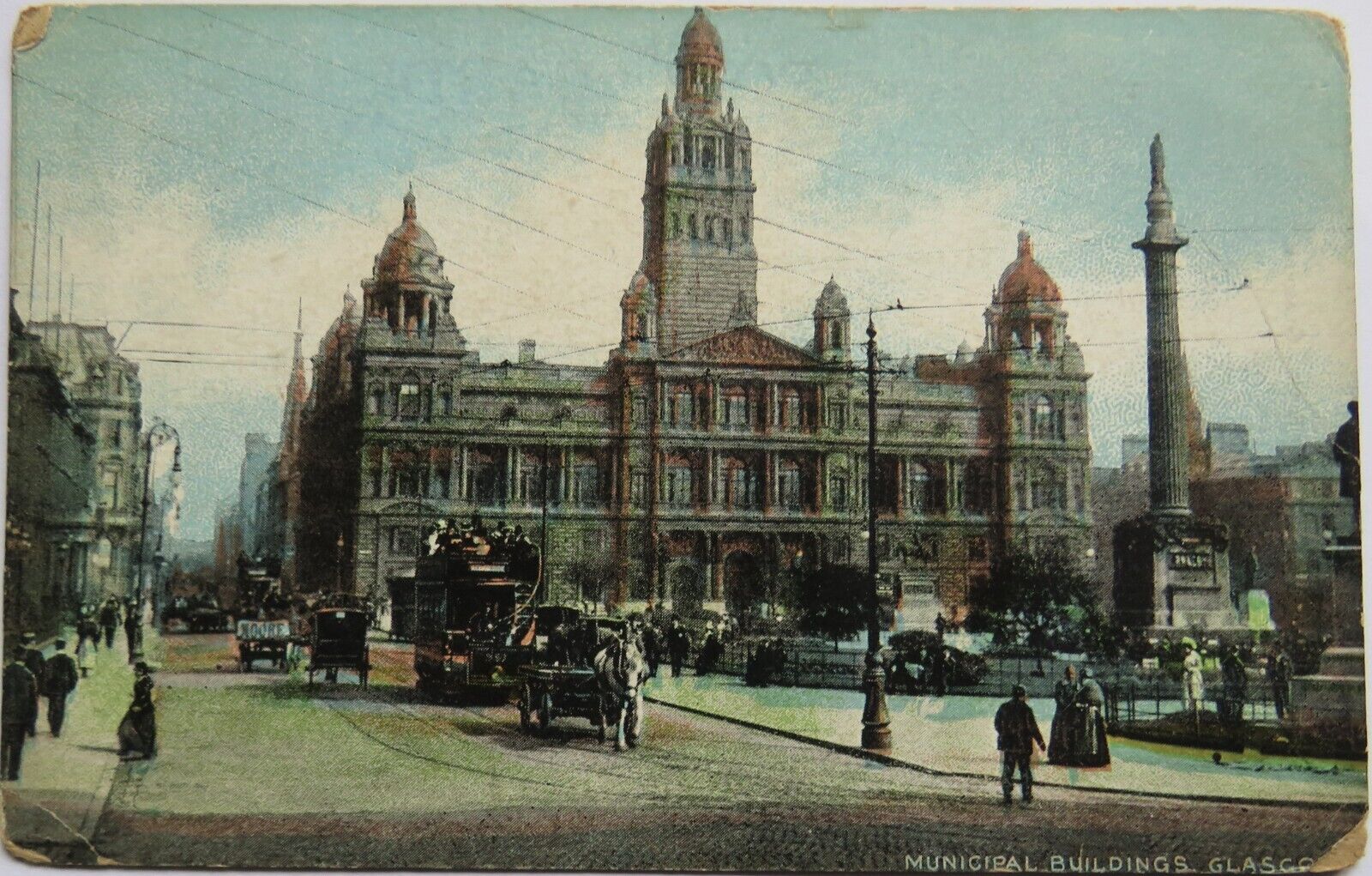 Old Postcard of The Municipal Buildings Glasgow - Ref : 1035