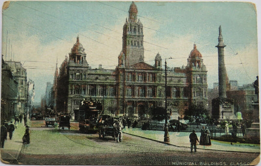 Old Postcard of The Municipal Buildings Glasgow - Ref : 1035