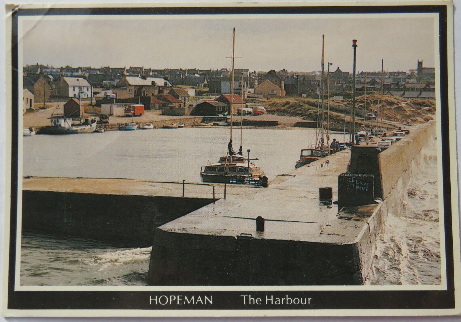 Old Postcard of Hopeman The Harbour 1989