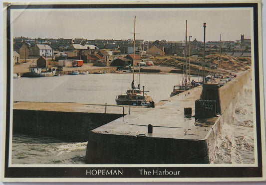 Old Postcard of Hopeman The Harbour 1989