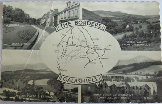 Old Postcard of The Borders Galashiels 1962  - Ref : 1029