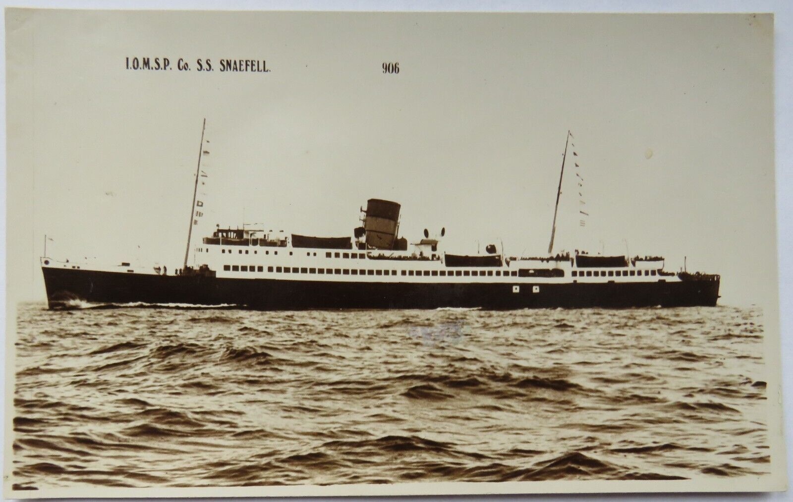 Old Postcard I.O.M.S.P Co S.S. Snaefell