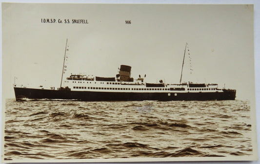Old Postcard I.O.M.S.P Co S.S. Snaefell