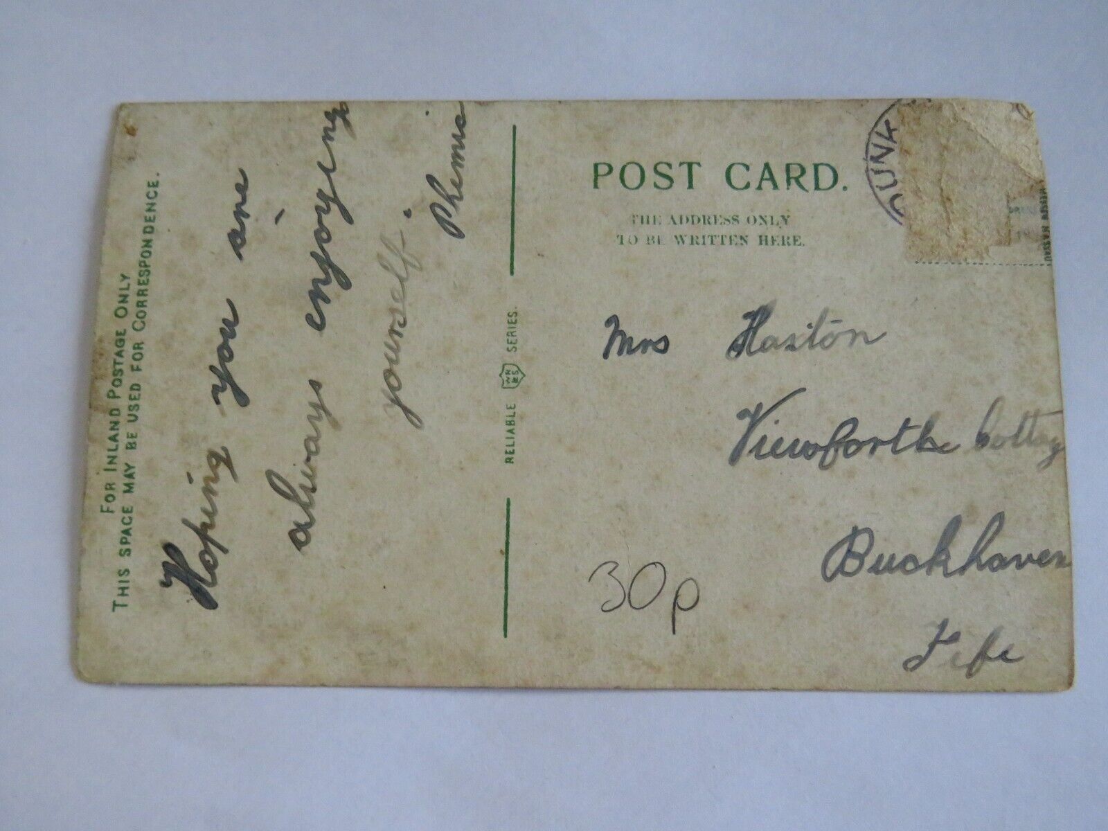 Old Antique Postcard of Dunkeld From Birnam Hill - Ref : 1039