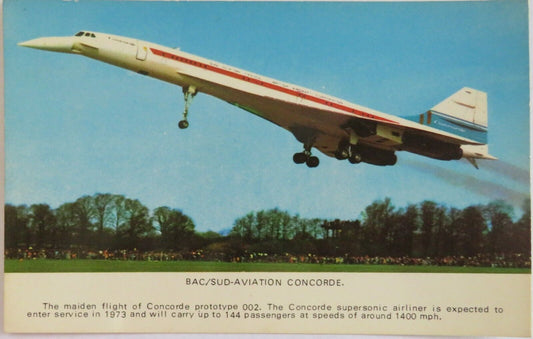 Old Postcard Of BAC/SUD- Aviation Concorde - Ref : 1014