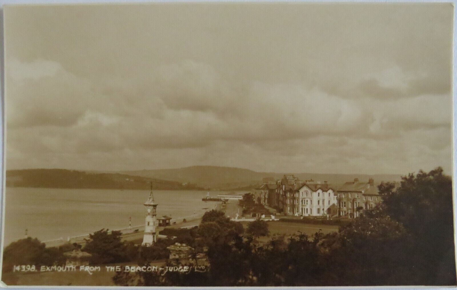 Old Postcard of Exmouth From The Beacon - Ref : 1030