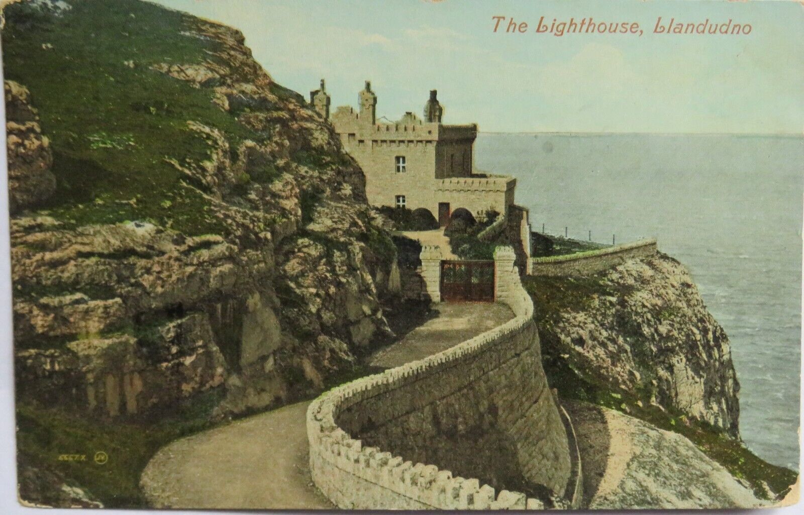 Old Postcard of The Lighthouse, Llandudno 1908  -  Ref : 1012