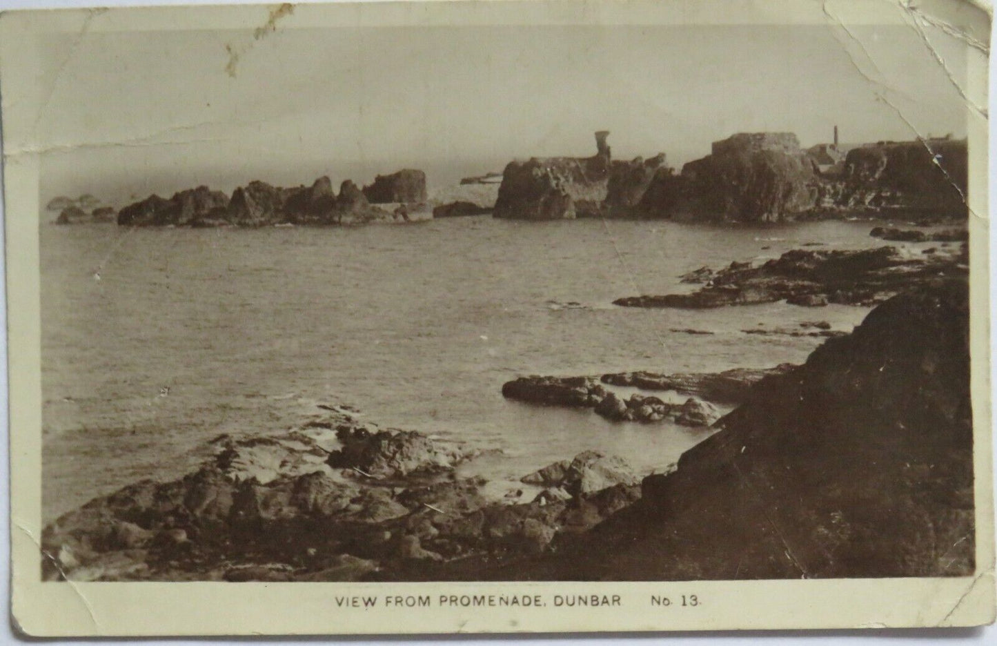 Old Postcard of View From The Promenade Dunbar - Ref : 1010