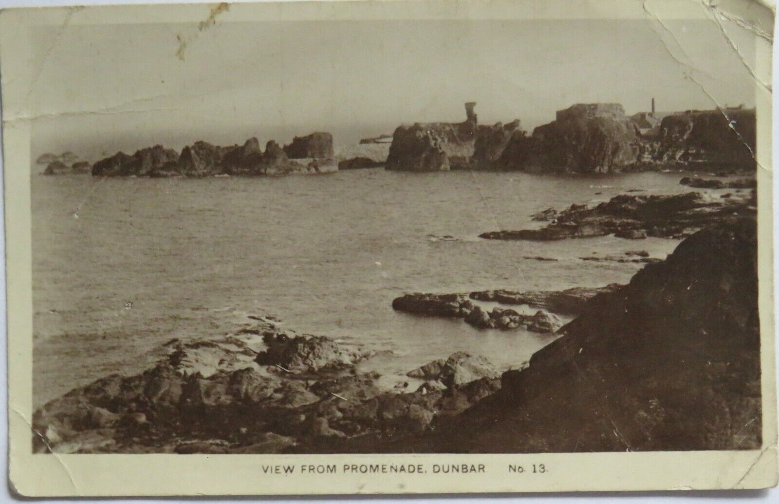 Old Postcard of View From The Promenade Dunbar - Ref : 1010
