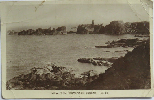 Old Postcard of View From The Promenade Dunbar - Ref : 1010
