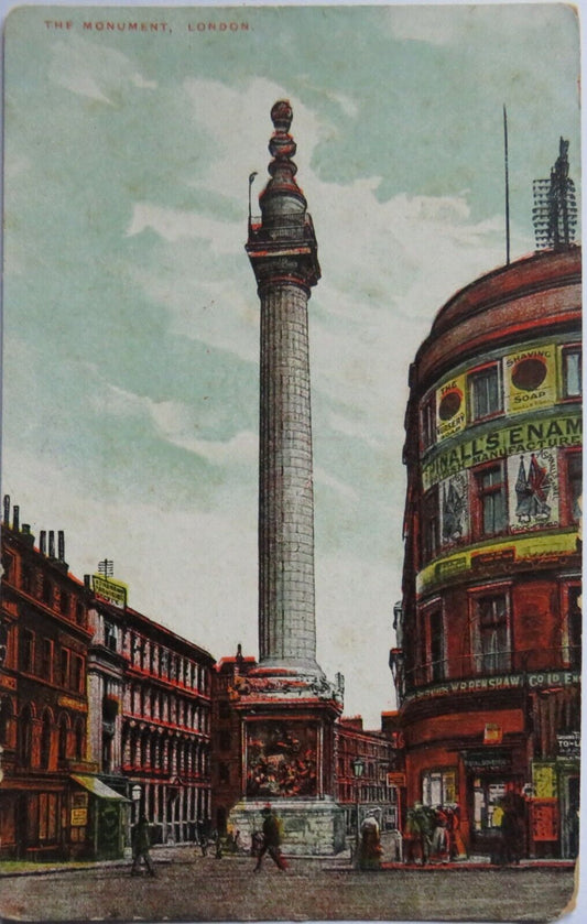 Old Postcard of The Monument London - Ref : 1035