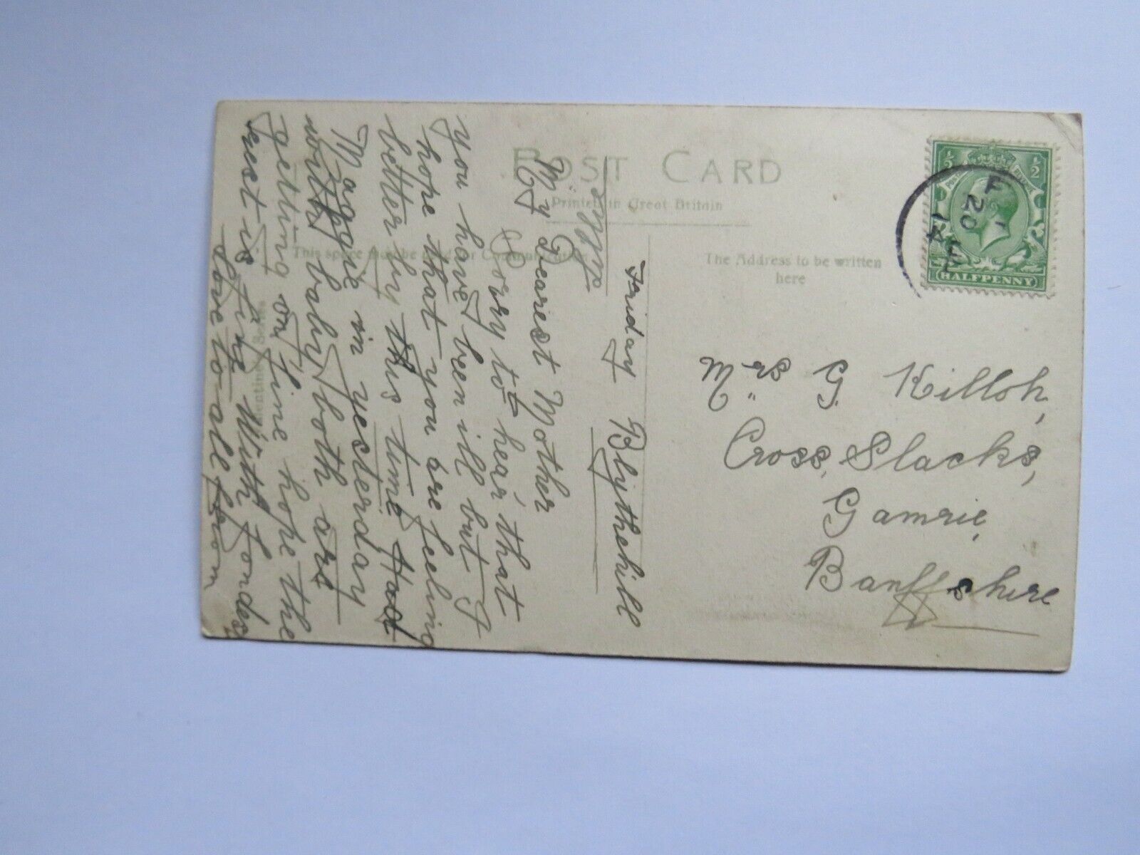 Old Postcard of Finavon Castle 1914 - Ref : 1035