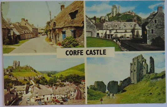 Old Vintage Postcard of Corfe Castle - Ref : 1039