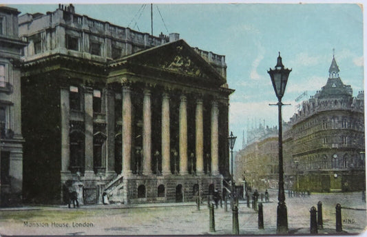 Old Postcard of Mansion House, London - Ref : 1035